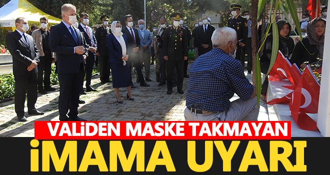 Maske takmayı unutan imamı vali uyardı