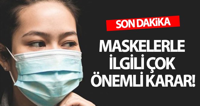 Maskeler reçete karşılığında eczanelerden alınabilecek...
