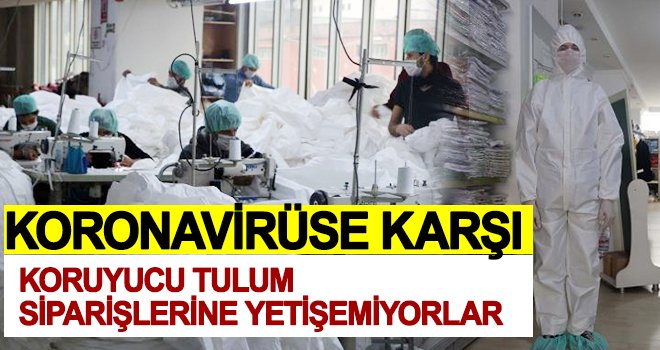 Mikropları geçirmeyen tulumun siparişlerine yetişemiyorlar 