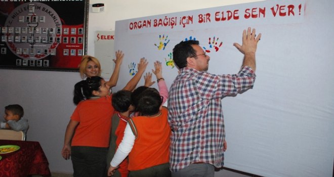 Minik ellerden organ bağışına destek sergisi…