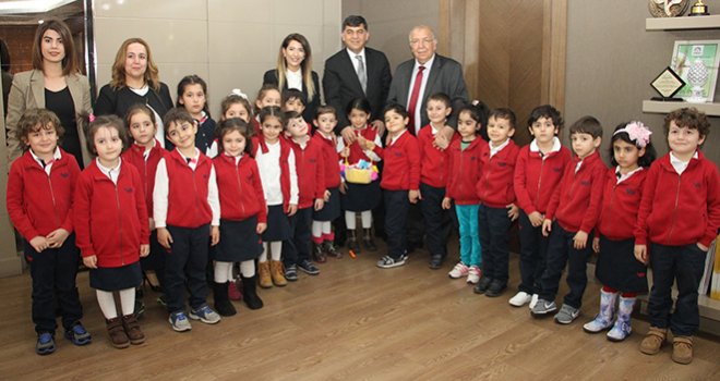 Minik GKV’liler Başkan Fadıloğlu’nu ziyaret etti