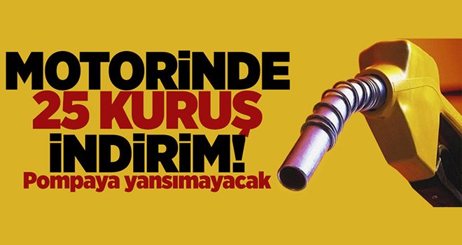 Motorin fiyatında indirim!..