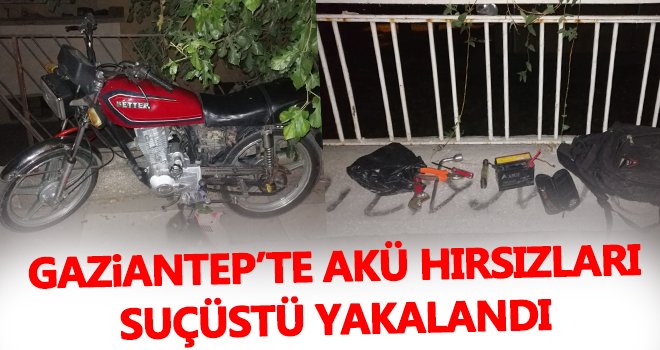 Motosiklet aküsü çalan 2 şüpheli suçüstü yakalandı
