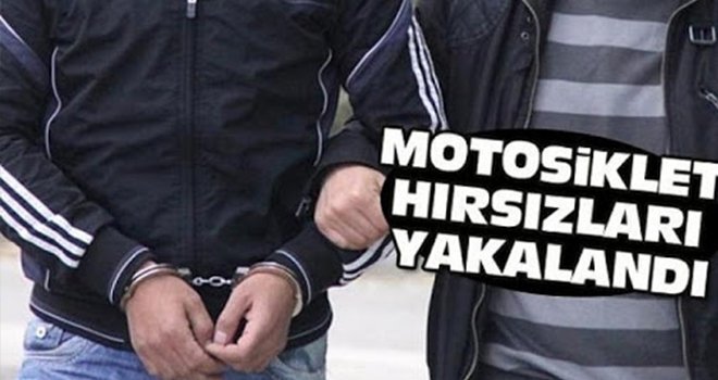 Motosiklet hırsızları yakalandı...