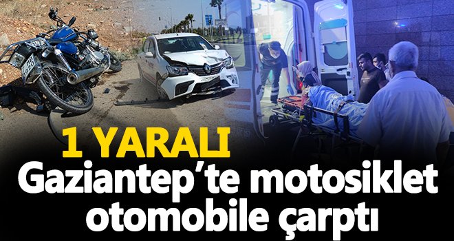 Motosiklet otomobile çarptı: Sürücü ağır yaralandı