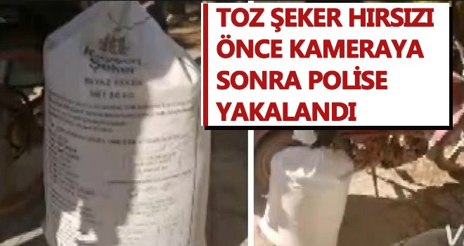 Motosiklet ve toz şeker çalan hırsız yakalandı