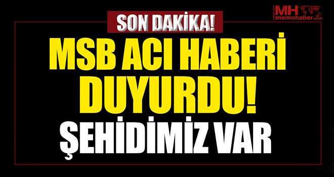 MSB acı haberi duyurdu! Bir asker şehit