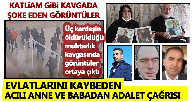Muhtar adayı ile 2 kardeşinin vurulma anı saniye saniye kaydedildi