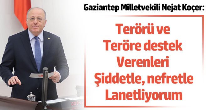 Nejat Koçer Milli Savunma Bakanlığı Bütçesinde Terörü Lanetledi