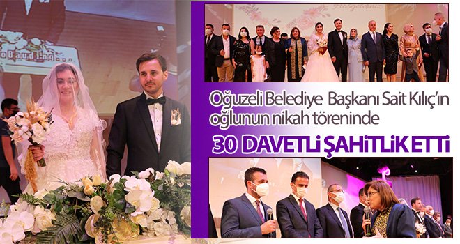 Nikah 30 şahit eşliğinde kıyıldı