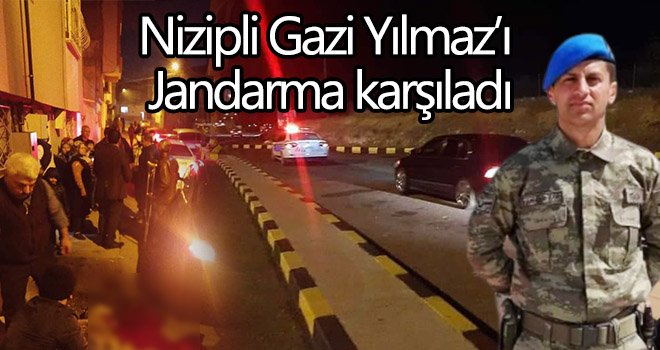 Nizipli Gazi Yılmaz'ı Jandarma karşıladı