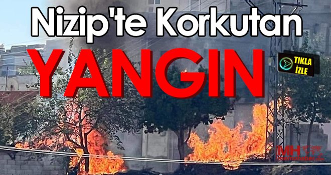 Nizip'te korkutan yangın