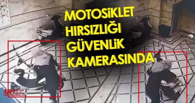 Nizip'teki motosiklet hırsızlığı güvenlik kamerasına yansıdı