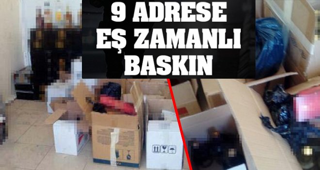 Nurdağı'nda kaçak içki ve sigara ele geçirildi