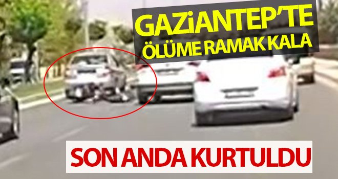 O anlar başka aracın yol kamerasına yansıdı