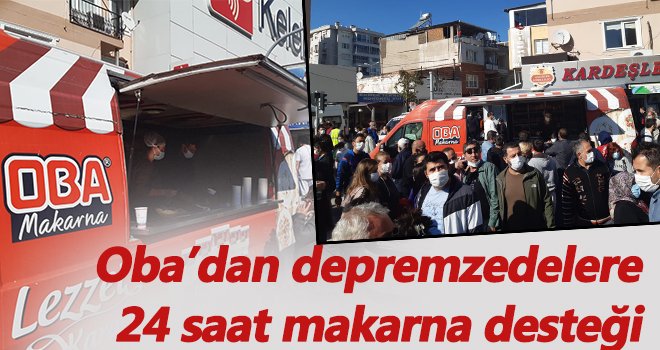 Oba makarna’dan depremzedelere yardım