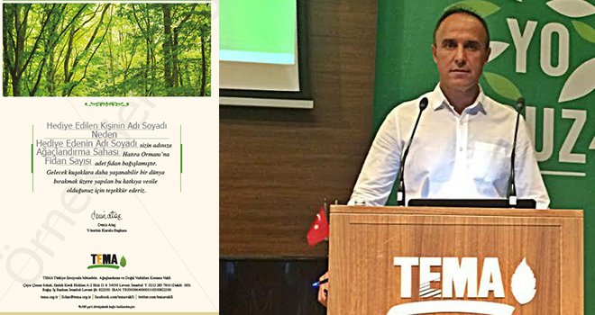 Öğretmenimize en güzel hediye TEMA’dan fidan bağışı olsun