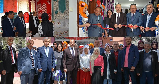 Oğuzeli Halk Eğitim Merkezi'nde el sanatları sergisi