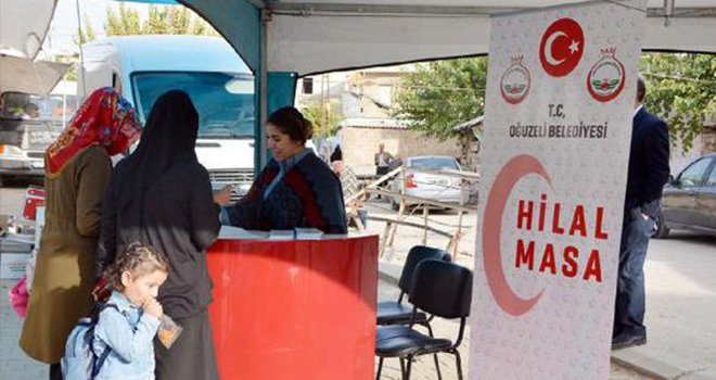Oğuzeli'nde; 'Hilal masa' uygulaması