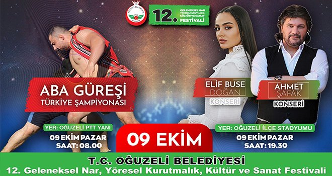 Oğuzeli'nde nar ve kurutmalık festivali başlıyor