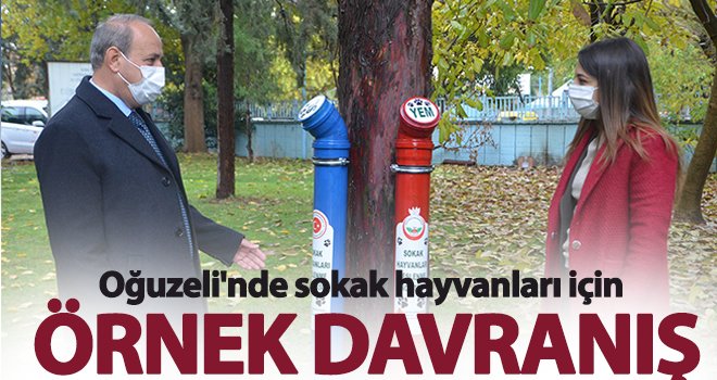 Oğuzeli'nde sokak hayvanları için örnek davranış