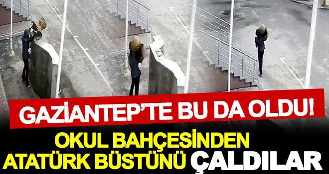 Okul bahçesinden Atatürk büstünü çaldılar: 2 gözaltı