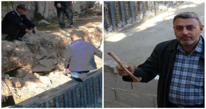 OKUL İNŞAATI TEMELİNDE İNSAN KEMİKLERİ BULUNDU