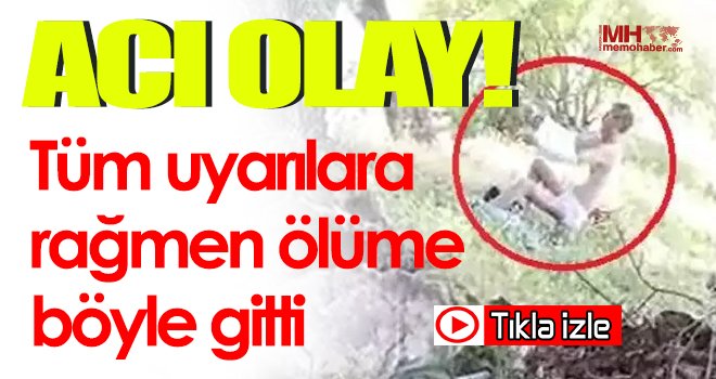 Ölüme böyle gitti! Serinlemek için...