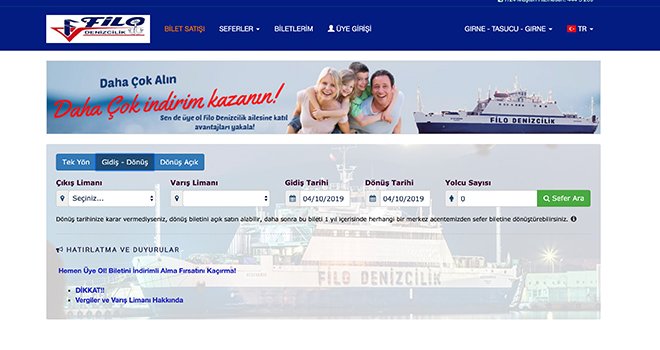 Online Feribot Bileti