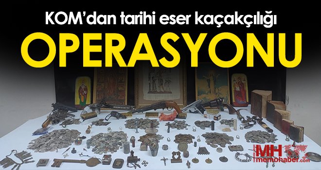 Operasyonda 2 bin 621 parça tarihi eser ele geçirildi