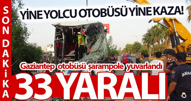 Otobüs şarampole yuvarlandı: 33 yaralı