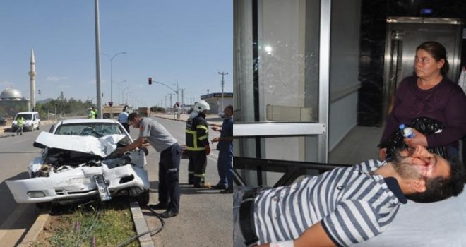 Otomobil, yolcu minibüsüne çarptı: 7 yaralı 