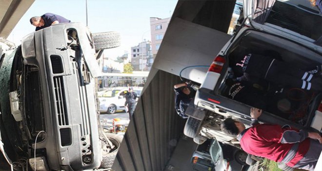 Otomobildeki Sürücünün Ölüm Kalım Savaşı!