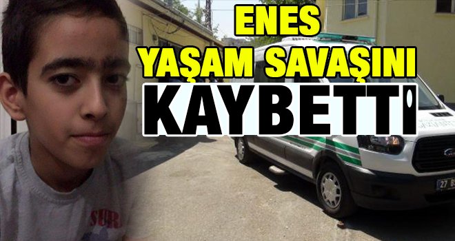 Otomobilin çarptığı Enes, yaşama tutunamadı