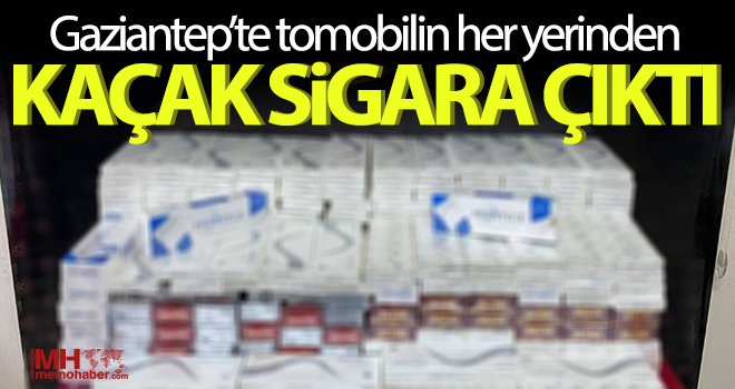 Otomobilin her yerinden kaçak sigara çıktı