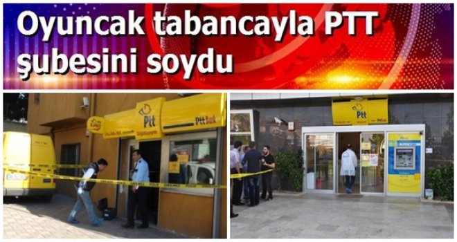 OYUNCAK TABANCAYLA SOYDU, KARAKOLA KAÇTI...