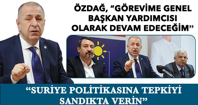 Özdağ, 'Adaylığı düşünmüyorum'