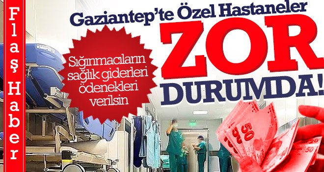 Özel hastaneler sığınmacıların sağlık giderleri ödeneklerin verilmesini istiyor 