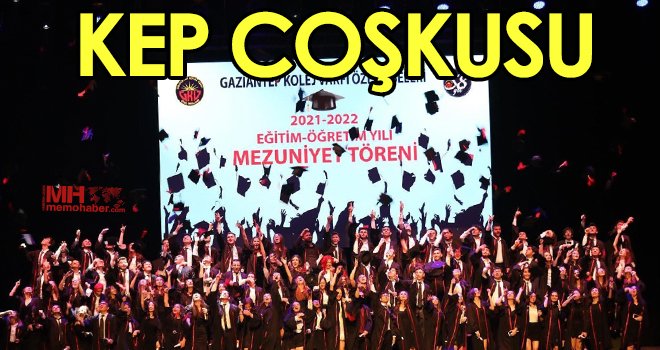 Özel Lise öğrencilerinin kep coşkusu