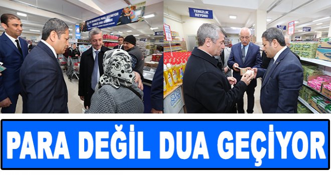 para değil, dua geçiyor