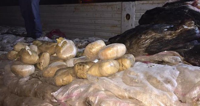 Patates Çuvalında 90 Kilo Esrar