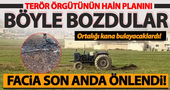Patlayıcı yüklenmiş traktör imha edildi!