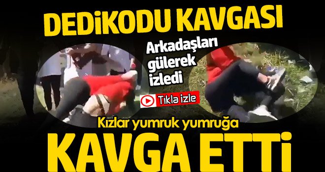 Pes yani! Liseli kızlar yumruk yumruğa kavga etti...