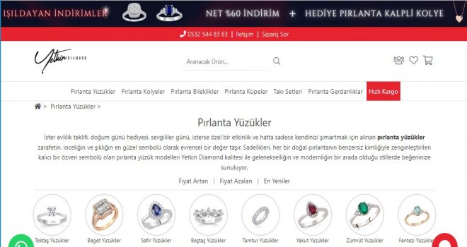 Pırlanta Kolye ve Yüzükler