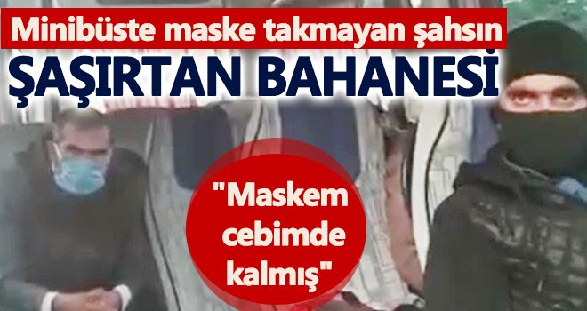 Polisi görünce taktığı maske cezadan kurtaramadı