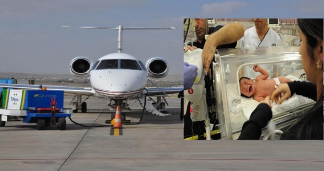 Prematüre doğan bebek ambulans uçakla İstanbul’a gönderildi