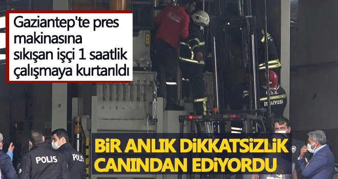 Pres makinasına ayaklarını kaptıran işçi...