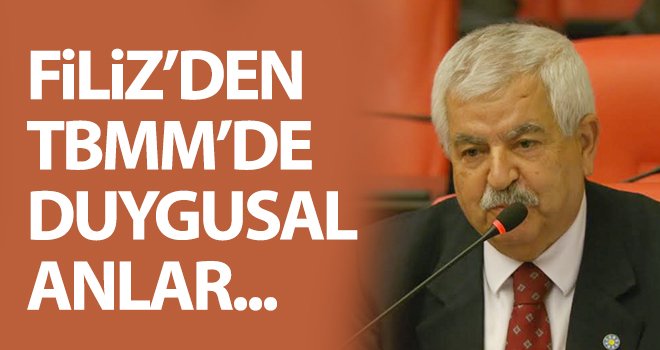 Prof. Dr. Filiz’den TBMM’de duygusal anlar…