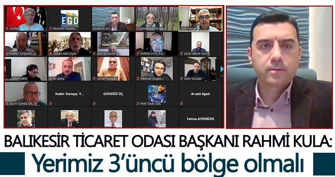 Rahmi Kula: Yerimiz 3’üncü bölge olmalı