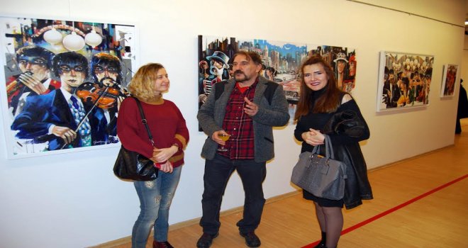 Ressam Efkan'ın 11’inci resim sergisi açıldı